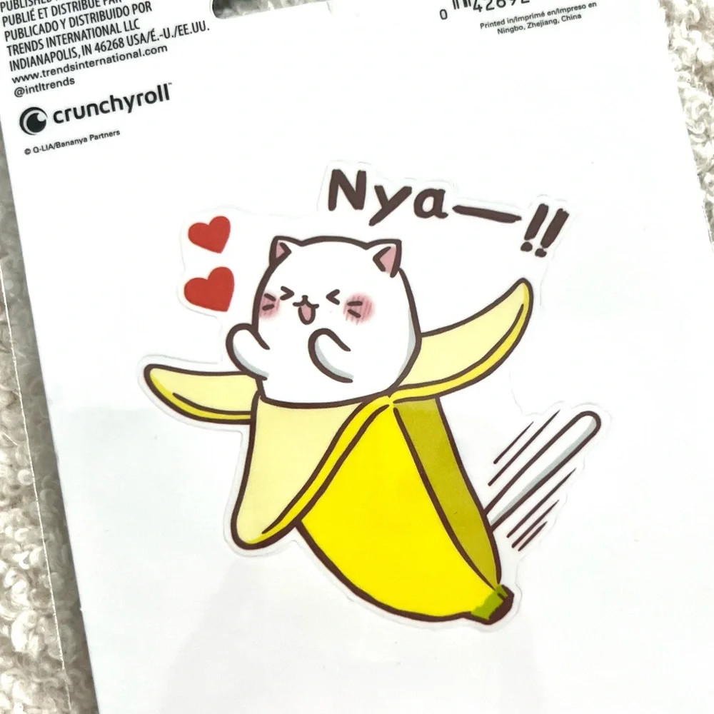 💎 3/$10 Bananya kawaii cat phone sticker decal